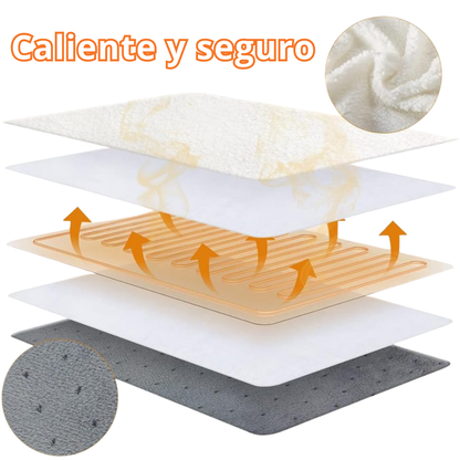 Calentador de Pies con 9 Niveles de Calor y Tejido Ultra Suave