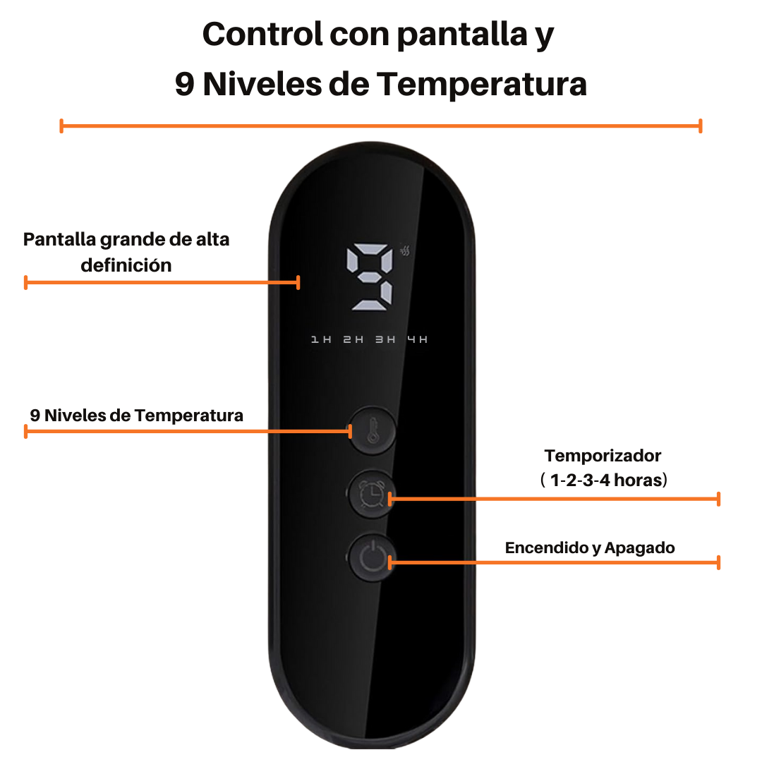 Calentador de Pies con 9 Niveles de Calor y Tejido Ultra Suave