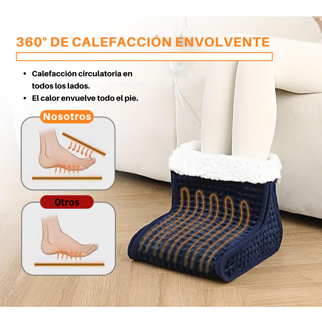 Calentador de Pies con 9 Niveles de Calor y Tejido Ultra Suave